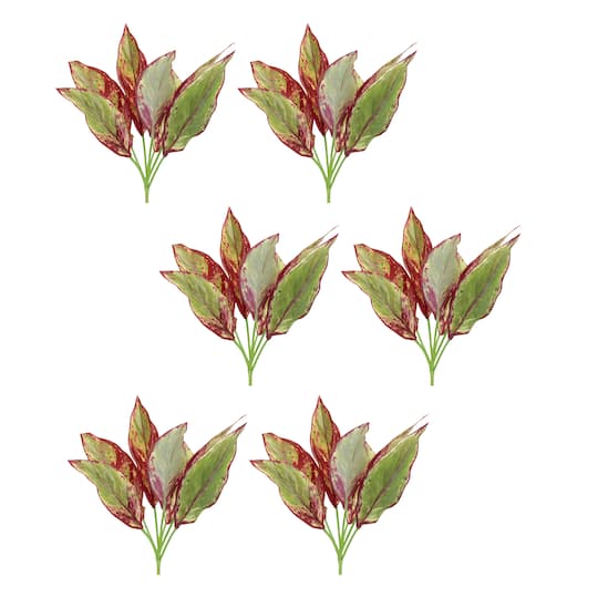 15.75" Variegated Foliage Plants, 6ct.